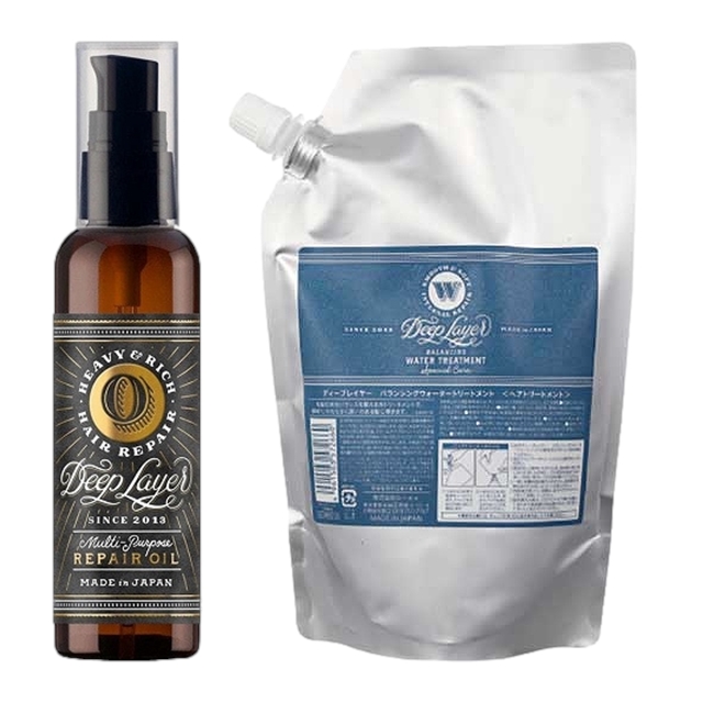 ディープレイヤー ディープレイヤー リペアオイル 100ml とバランシングウォータートリートメント 400ml レフィルのセット