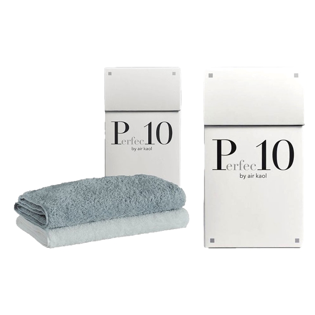 エアーかおる パーフェクテン for hair ＋ for face セット34×120cm+34×85cmシルバーグレイx2