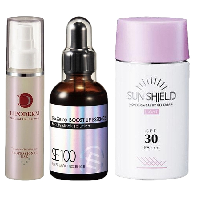 ラシンシア スーパーエッセンス 2種 /ビタミンC誘導体〈VC〉 100ml + No.ZERO 60ml とサンシールドゲル SPF30のセット