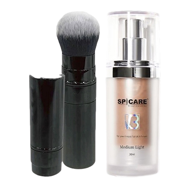 スピケア V3 パーティクルプライマー + パウダーブラシ 30mlミディアムライト