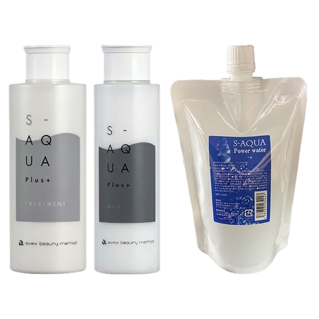 サイエンスアクア トリートメント 200g とミルク 120g とパワーウォーター 500ml(リフィル） のセット