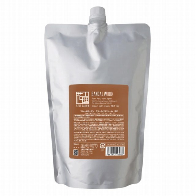 フォーフルール フルールガーデン クリームバスクリーム サンダルウッド1000ｇ (リフィル）