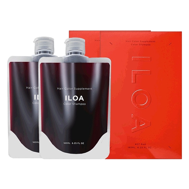 イロア イロア カラーシャンプー185ml x 2レッド