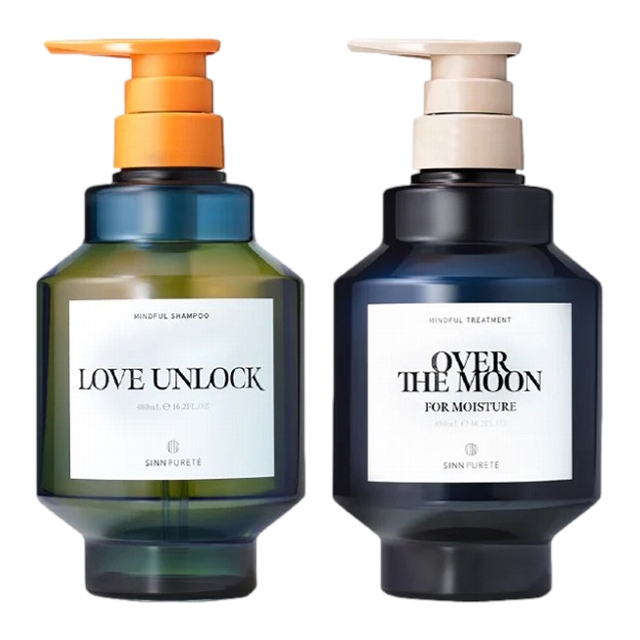 シン ピュルテ マインドフルシャンプー ＋ トリートメント モイスチャー セット480mlx2LOVE UNLOCK+OVER THE MOON