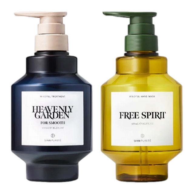 シン ピュルテ マインドフル トリートメント スムース HEAVENLY GARDEN ＋ ハンドウォッシュ FREE SPIRIT480mlx2