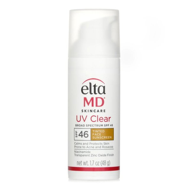 エルタMD UV クリア フェイシャル サンスクリーン SPF 46（ティンテッド）アクネ・ロザシア・ハイパーピグメンテーションが気になる肌向け48gランダムパッケージング