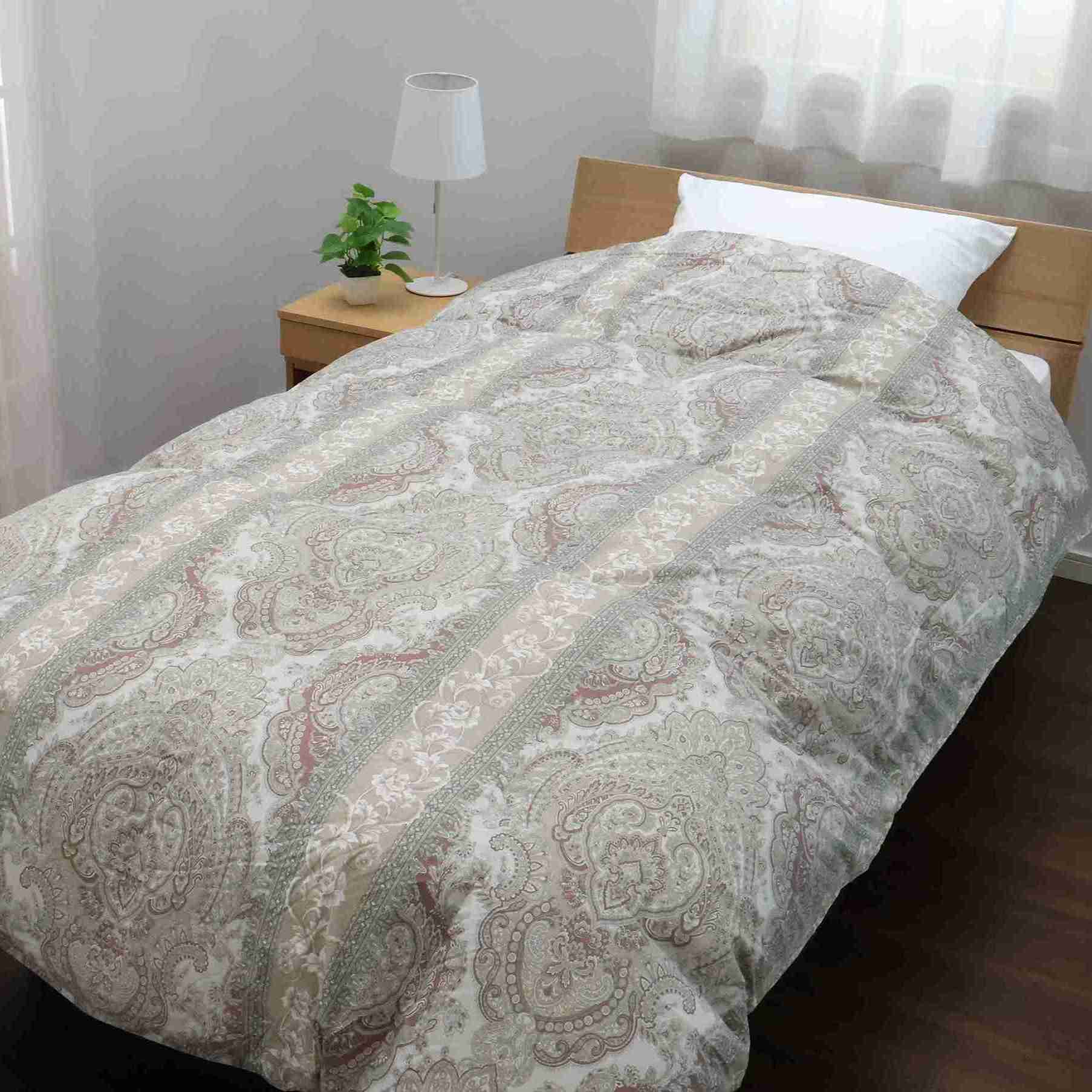 nishikawa 西川 羽毛掛けふとん（ホワイ トダック85%） シングルサイズ ベージュ