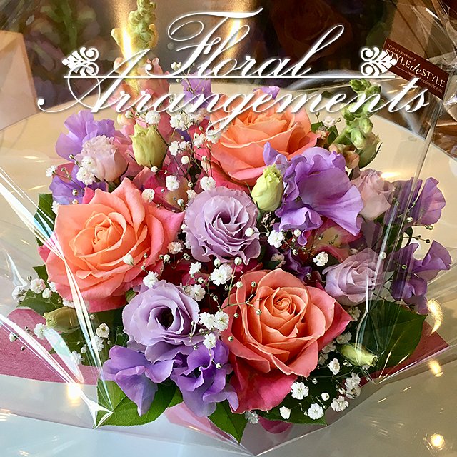 お花のアレンジメント ギフト フラワーアレンジメント レッド系