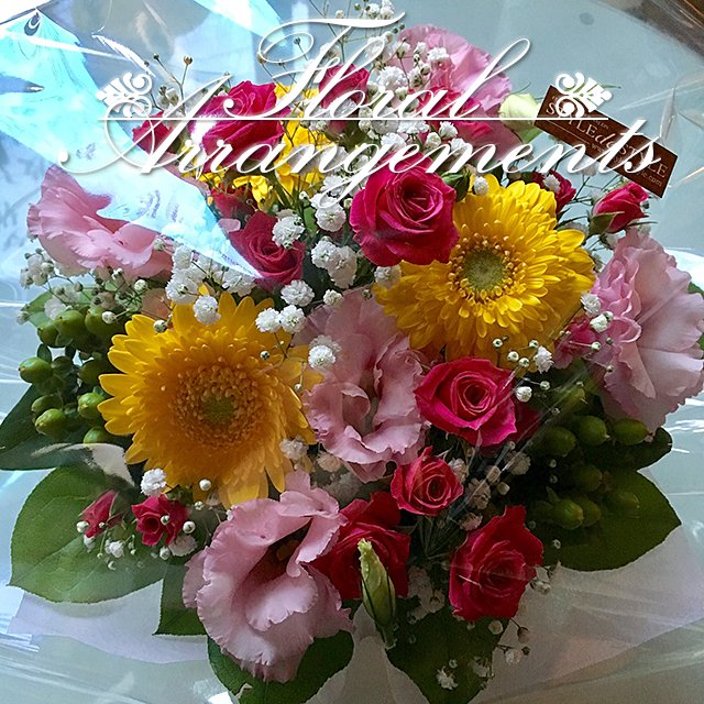 お花のアレンジメント ギフト フラワーアレンジメント レッド系