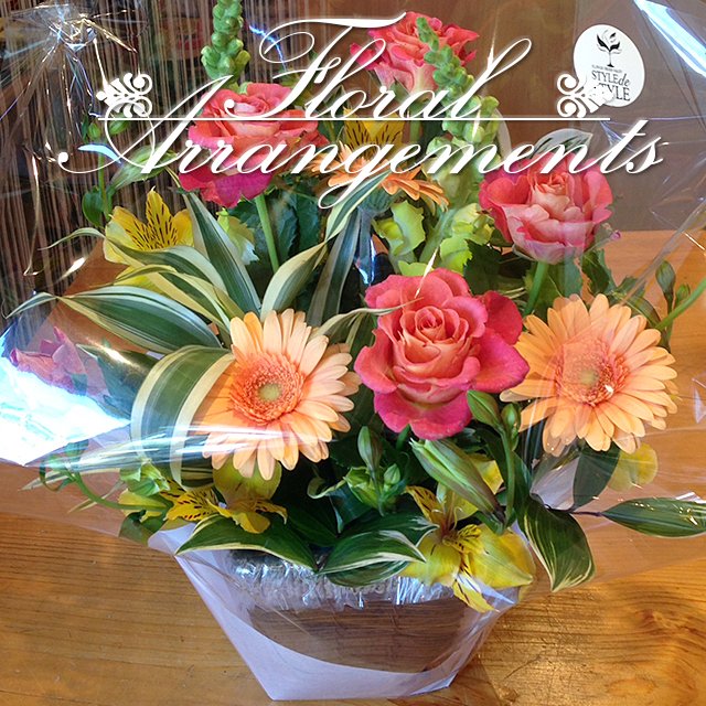 お花のアレンジメント ギフト フラワーアレンジメント レッド系