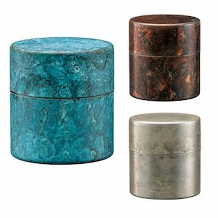 新潟県 燕×高岡 茶筒M ブルー