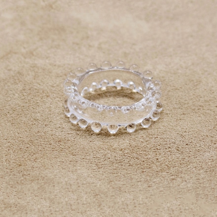 HARIO Lampwork Factory リング ミルククラウン ( 12-13号 ） HAW-M-003R