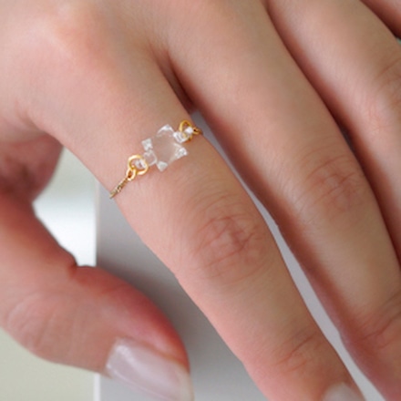 HARIO Lampwork Factory リング ムーンライト HAA-ML-004R