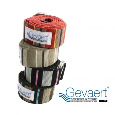 GEVAERT Wリングカラーボーダーベルト ブラック/ピンク