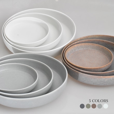 美濃焼 スプーム S・M・Ｌセット シルバーグリーン