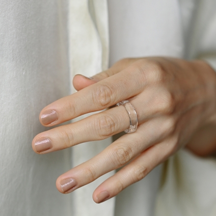 HARIO Lampwork Factory リング リプル（12-13号） HAA-RI-001R