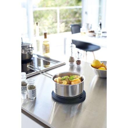 tower シリコン鍋敷き タワー 丸型 ブラック