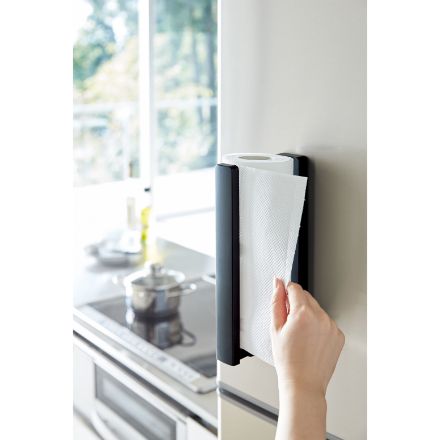 tower ストッパー付マグネットキッチンペーパーホルダー タワー ブラック