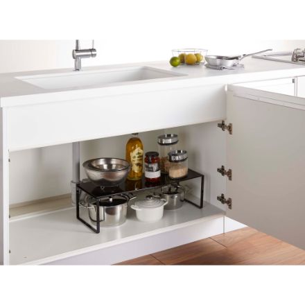 tower 伸縮収納棚 タワー ブラック