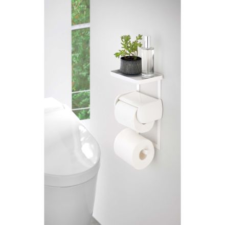 tower トイレットペーパーホルダー上ラック ２段 タワー ホワイト