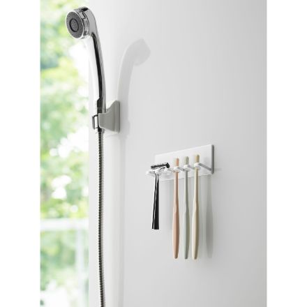 tower マグネットバスルーム歯ブラシホルダー ５連 タワー ホワイト