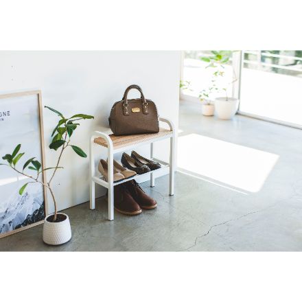 tower 立ちやすいベンチシューズラック タワー ホワイト