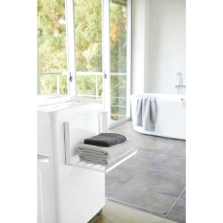 tower 洗濯機横マグネット折り畳み棚 タワー ホワイト