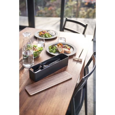 RIN　蓋付きカトラリーケース　リン　ロング　ブラウン