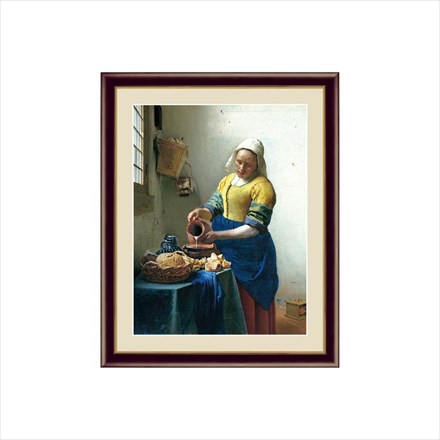 世界の名画 牛乳を注ぐ女 ヨハネス・フェルメール 額入り F6サイズ G4-BM002