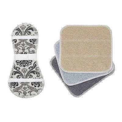 ビーナチュラル 布ナプキンセット ホルダー１枚＋ハンカチ型パッド３枚ホワイト系