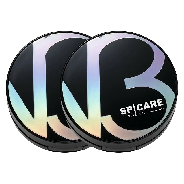 スピケア V3 エキサイティングファンデーション 15g ケース入り・パフ1枚付き2個セット