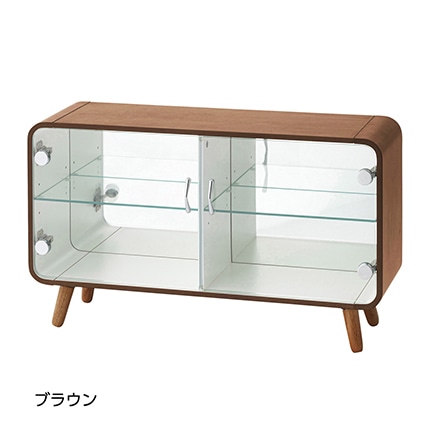 コレクションシェルフ ロータイプ ブラウン PT-613BR