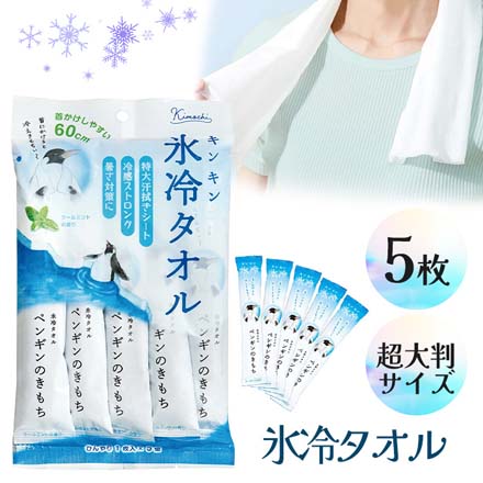 汗拭きシート ボディーシート 氷冷タオル 5枚 GPP