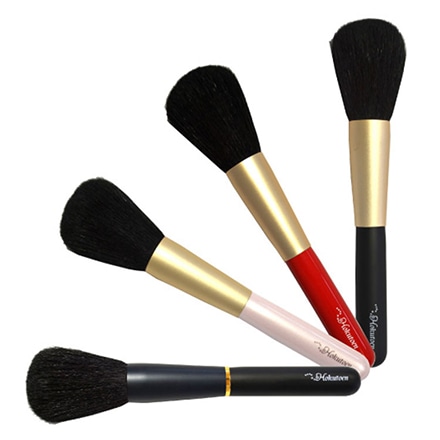 北斗園 熊野筆 パウダーブラシ 金&赤 HBS-1-RG