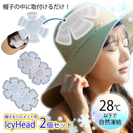 アイシーヘッド ヘッド クーラー 頭部 冷却 ひんやり 熱中症対策 暑さ対策 IcyHead アイスグレー2個