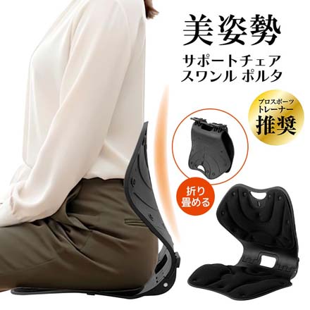 矯正イス 美姿勢サポートチェアスワンルポルタ