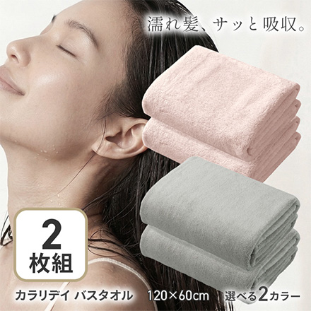 バスタオル シービージャパン カラリデイバスタオル2枚組 グレー