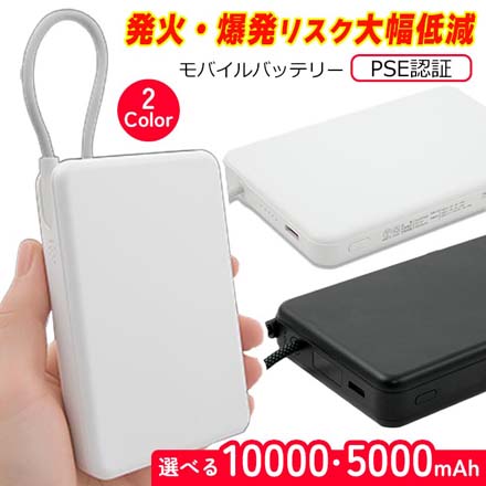 新世代個体電池 モバイルバッテリー 10000mAh ブラック