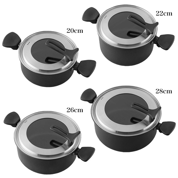 貝印 IH対応 軽い両手鍋 26cm