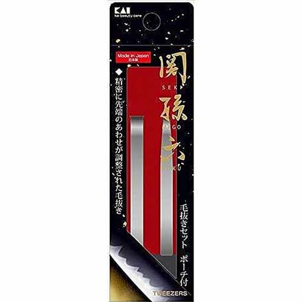 HNB 関孫六 毛抜き セット ポーチ付 HC3533