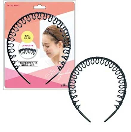 コームカチューシャ 黒 ELO506