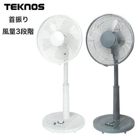 TEKNOS テクノス リビングメカ扇 扇風機 グレー KI-1710G