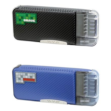 筆箱 ペンケース えんぴつチェック 両面筆入 ブレイブ ブラック FDC