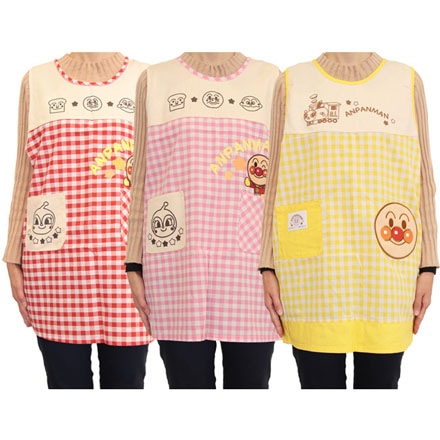 アンパンマン 大人 エプロン かぶり レッド