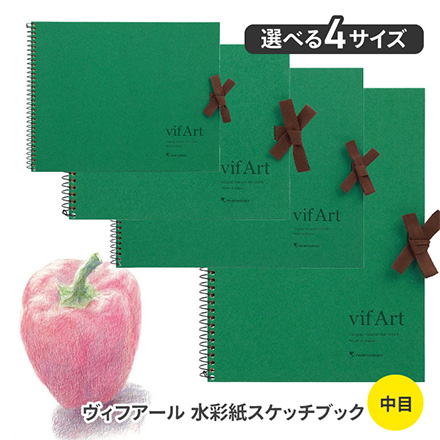 画用紙 ヴィフアール水彩紙スケッチブック中目 【F0】 FDC
