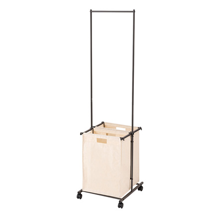 MIP-63ランドリーハンガー ダークグレー 高さ157.5cm