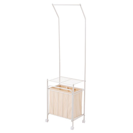 MIP62ランドリーハンガー ホワイト 高さ163cm