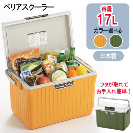 クーラーボックス 17L 保冷ボックス ベリアスクーラー ホワイトグリーン