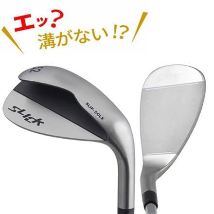 トライアル ゴルフ 溝無し スリック ワイドソール ウェッジ オリジナルシャフト SLICK ※公式競技では使用できません 52度/カーボン