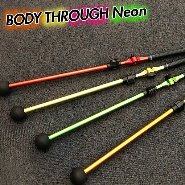 どこでも気軽にスイング練習オーサム ゴルフ ボディスルーネオン スイング 練習器具 ネオンイエロー